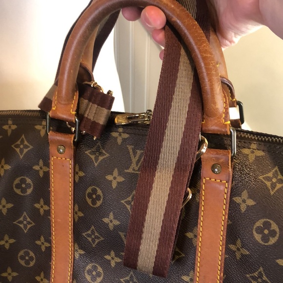 Authentic LOUIS VUITTON KeepAll LV 60 Weekend Shoulder Bag Crossbody Tote Duffle - Picture 13 of 16